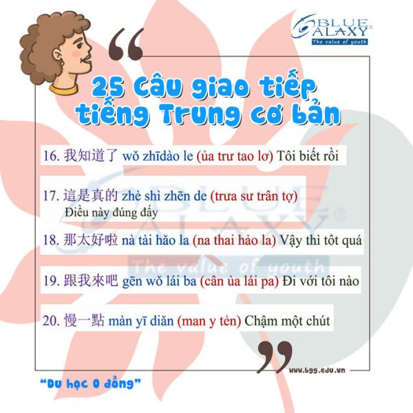 25 mẫu câu giao tiếp bằng tiếng trung