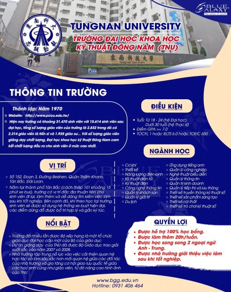 Đại học Khoa học Kỹ thuật Đông Nam - Tungnan University