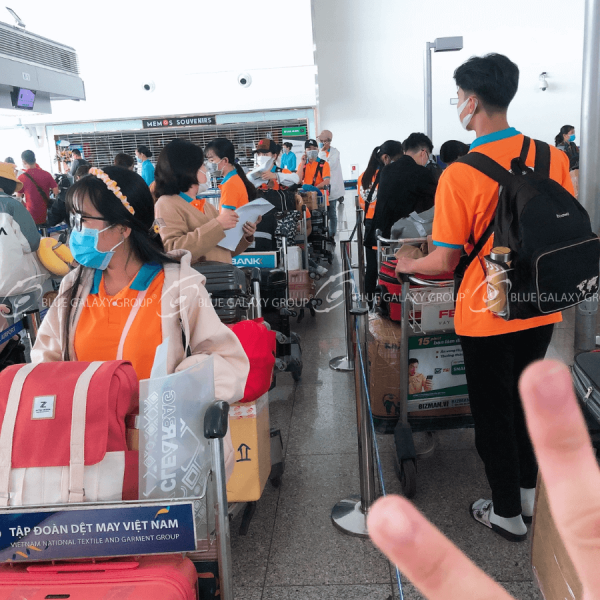 Tiễn ứng viên tại sân bay đi cu học Đài Loan hệ vừa học vừa làm đoàn lee ming tháng 09-2020