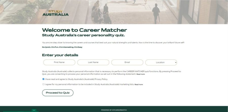 Study Australia Career Matcher