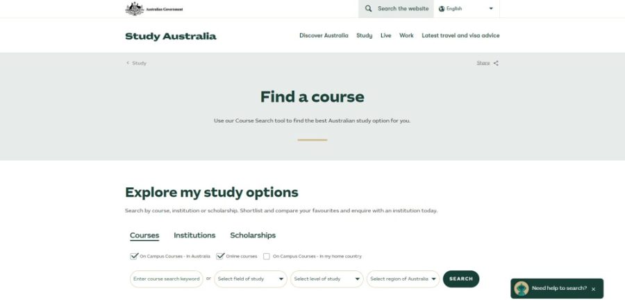 Study Australia Find A Course