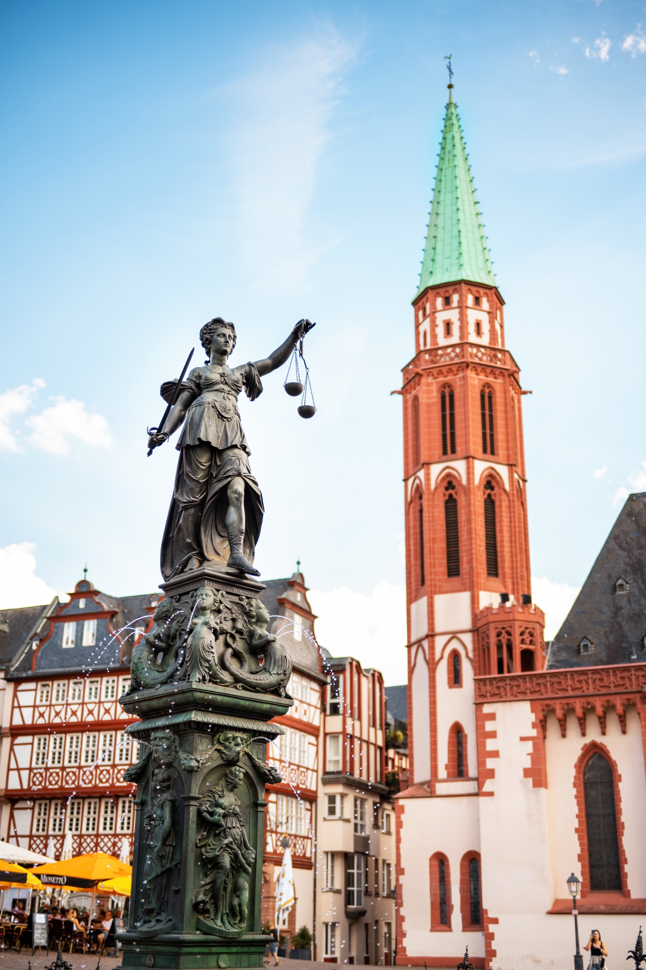 Vertical View Roemerberg Frankfurt Germany