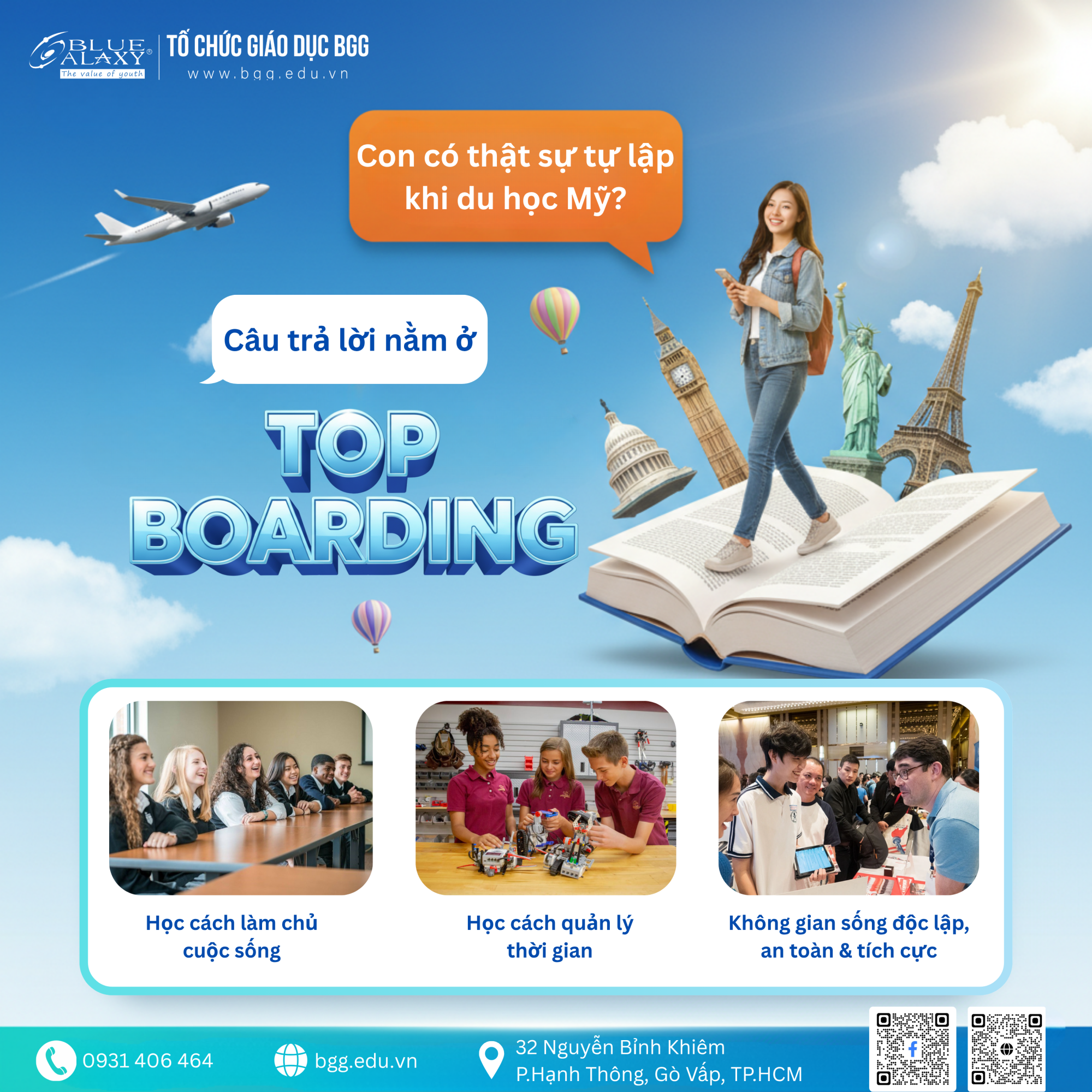 Du Hoc My Giup Con Song Tu Lap Va Truong Thanh