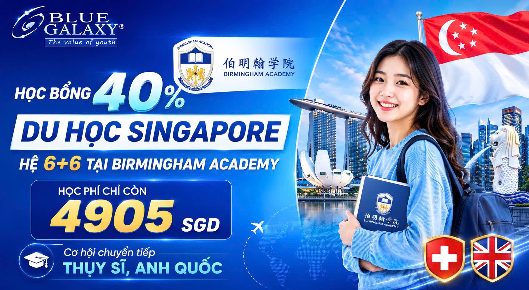 Hoc Bong 40% Du Hoc Nghe Singapore Tai Truong Birmingham Academy